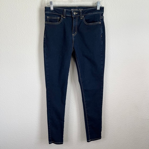 Michael Kors Izzy Skinny Jeans Women's 8 Mid Rise Dark Wash Stretch Denim - Picture 1 of 6